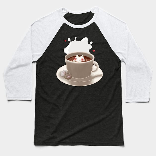 Cute hot tea Baseball T-Shirt by Dsanstudio
